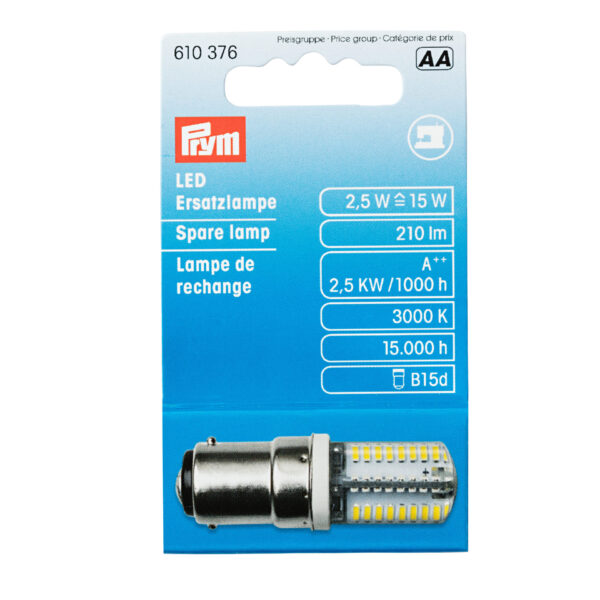 Prym LED Ersatzlampe für Nähmaschinen, Bajonettverschluß