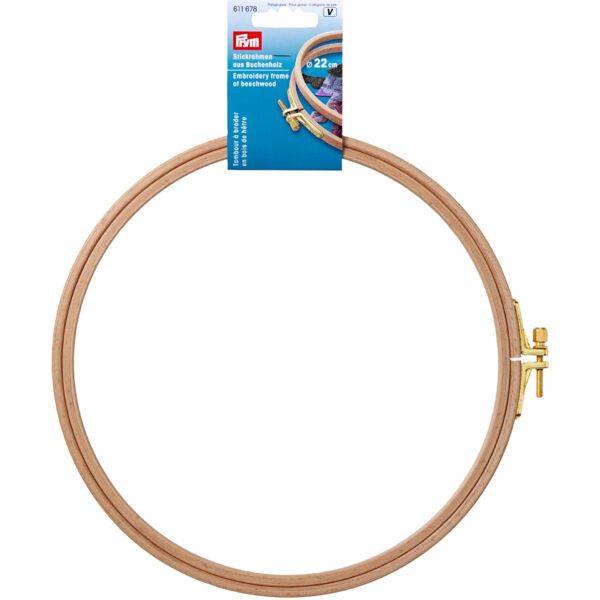 Prym Stickrahmen Buchenholz mit Schraube, 8mmx22cm