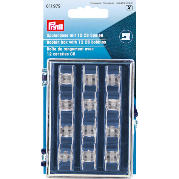 Prym Spulendose mit 12 CB-Kunststoffspulen