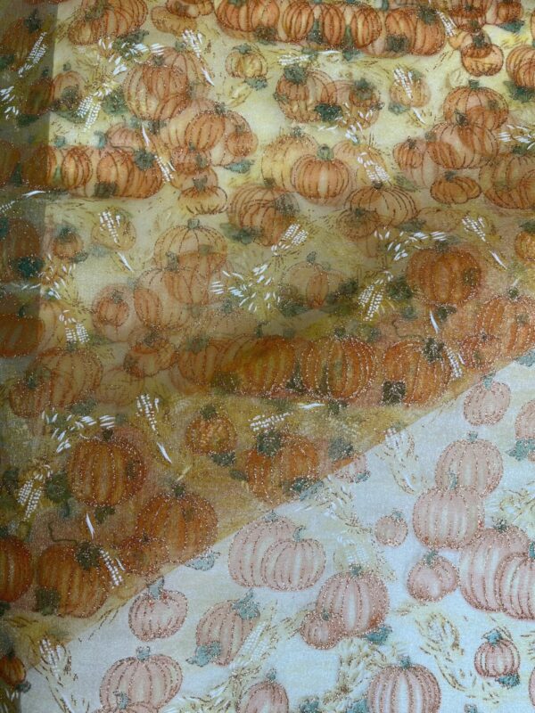 Organza „Glitzerkürbis“100% Polyester