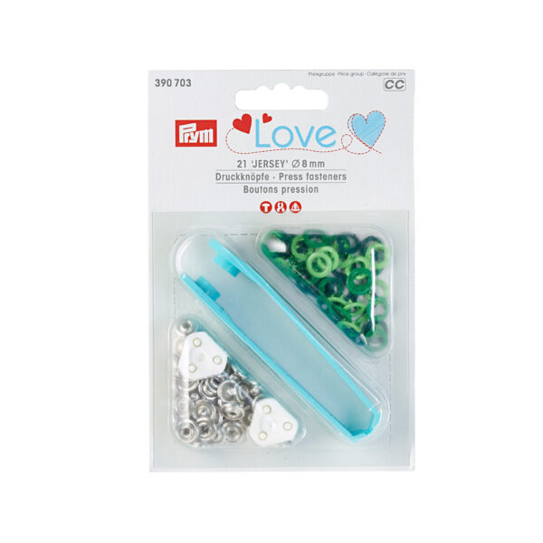 Prym Druckknöpfe Jersey, Prym Love, 8mm, grün