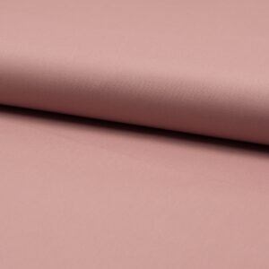 Baumwollsatin Uni Rosé – romantischer Stoff mit glatter, leicht glänzender Oberfläche, ideal für elegante Nähprojekte wie Röcke, Kleider oder Jacken.