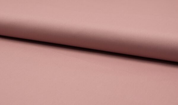 Baumwollsatin Uni Rosé – romantischer Stoff mit glatter, leicht glänzender Oberfläche, ideal für elegante Nähprojekte wie Röcke, Kleider oder Jacken.