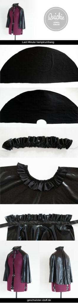 a black ruffled fabric on a white surface