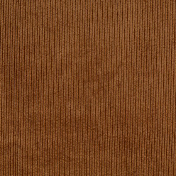 Brauner Cordstoff Uni mit charakteristischer Rippenstruktur – ideal für Hosen, Jacken und Röcke.
