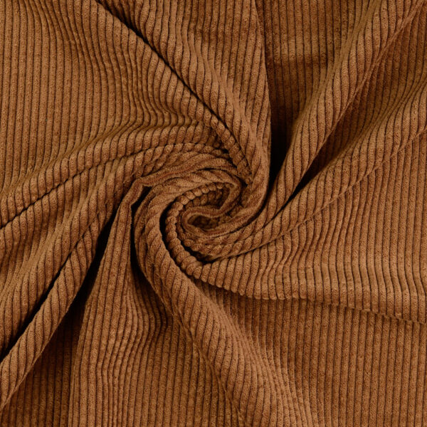 Cord Stoff Uni Braun - Cordstoff für kreative Textilgestaltung – Bild 2