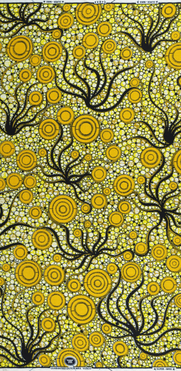 Vlisco Super–Wax Champagne Bubbles 6 Yards